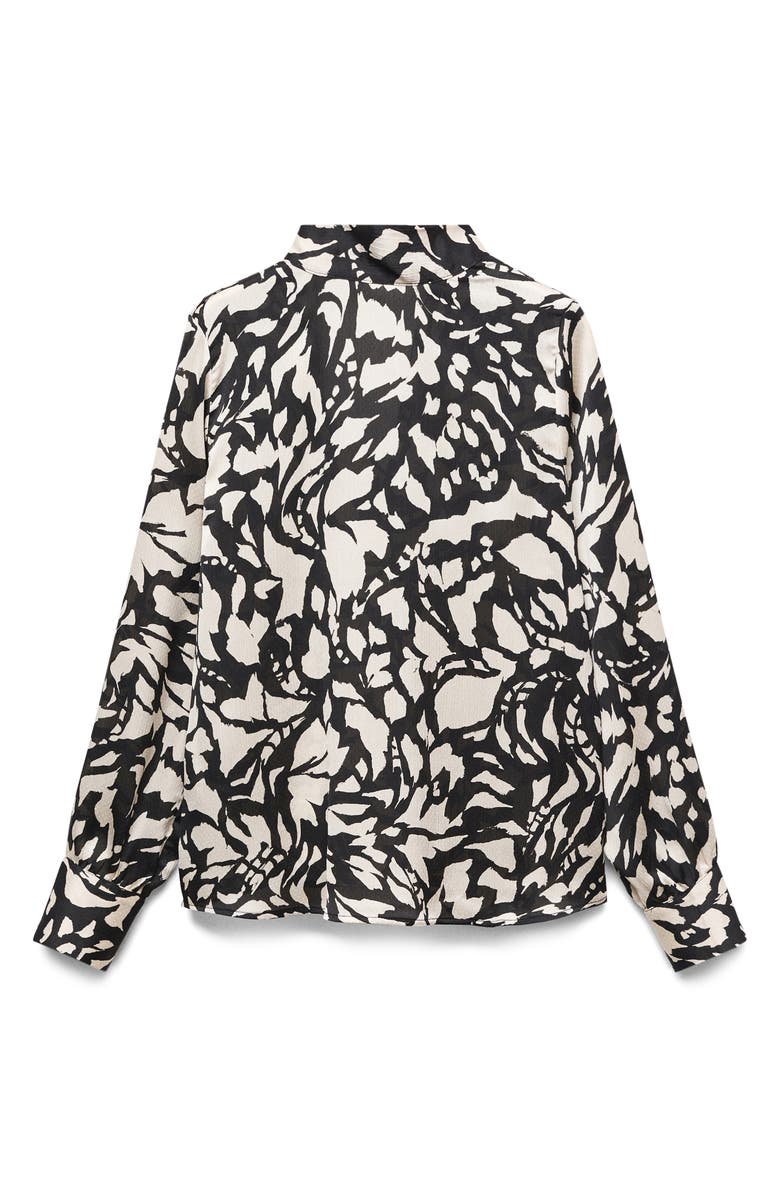 MANGO Print Mock Neck Top, Alternate, color,
