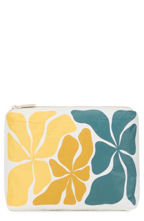 Small Wavy Water Resistant Tyvek® Zip Pouch