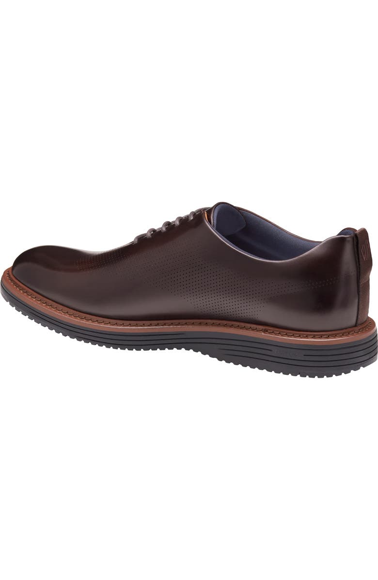 Johnston & Murphy Upton Perforated Plain Toe Oxford, Alternate, color, Mahogany Full Grain