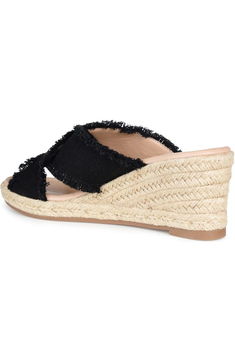 Journee Collection JOURNEE Shanni Slip-On Espadrille Wedge Sandal, Alternate, color, Black