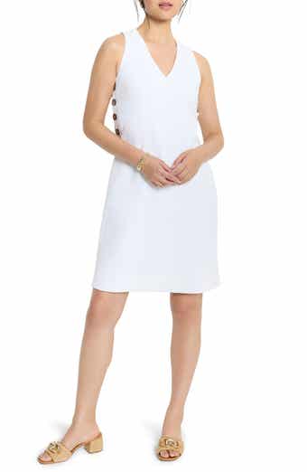 NIC+ZOE Sleeveless Side Button A-line Dress