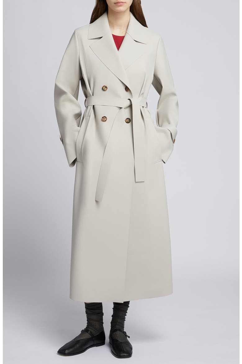 Cedro Faux Leather Trench Coat, Main, color, SAND