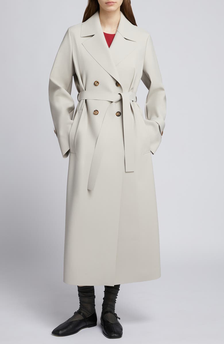 MM by Max Mara Cedro Faux Leather Trench Coat, Main, color, Sand