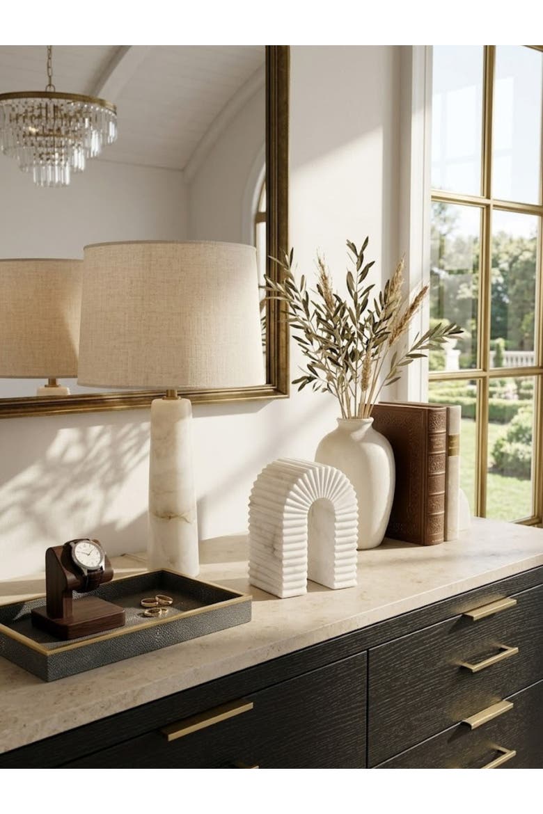 Hanover Marble Decorative Object, Alternate, color, Ivory White
