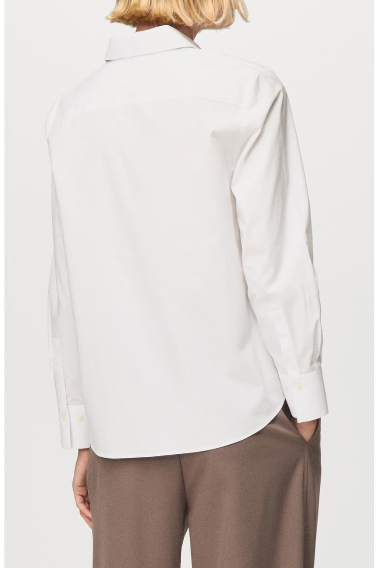 Cotton and Lyocell Blend Shirt, Alternate, color, OFF WHITE