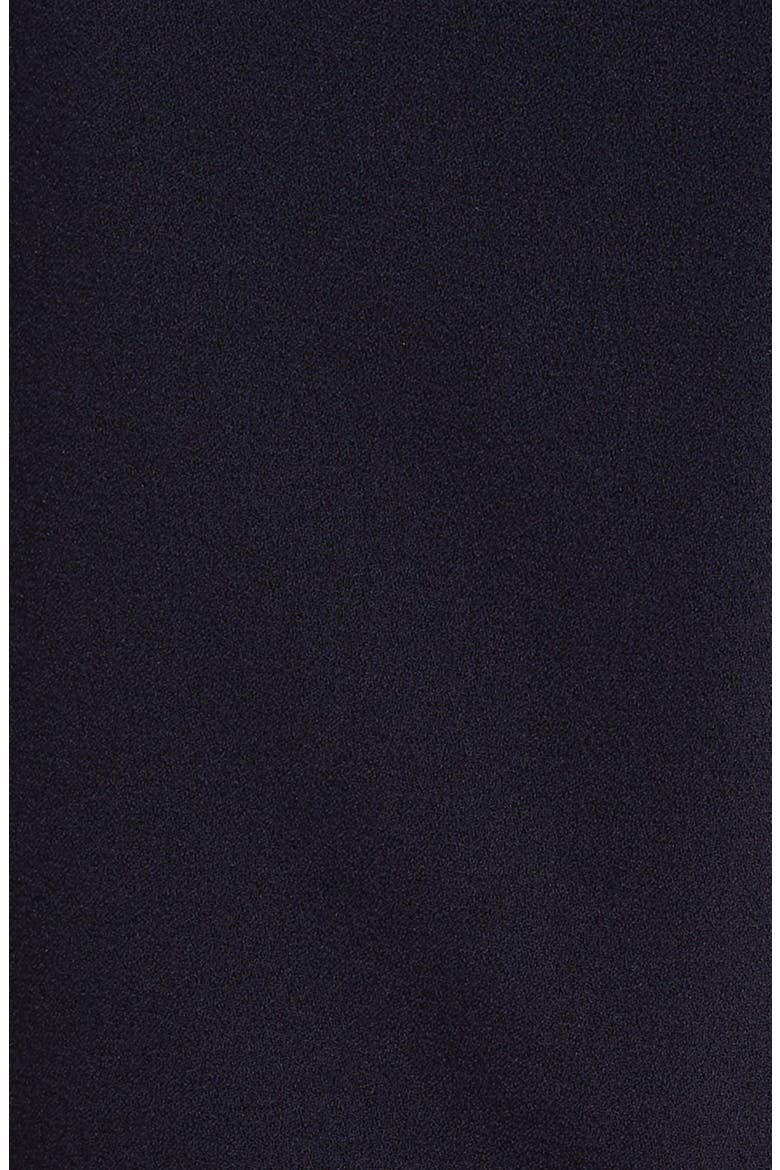 Twist Long Sleeve Stretch Crepe Dress, Alternate, color, NAVY