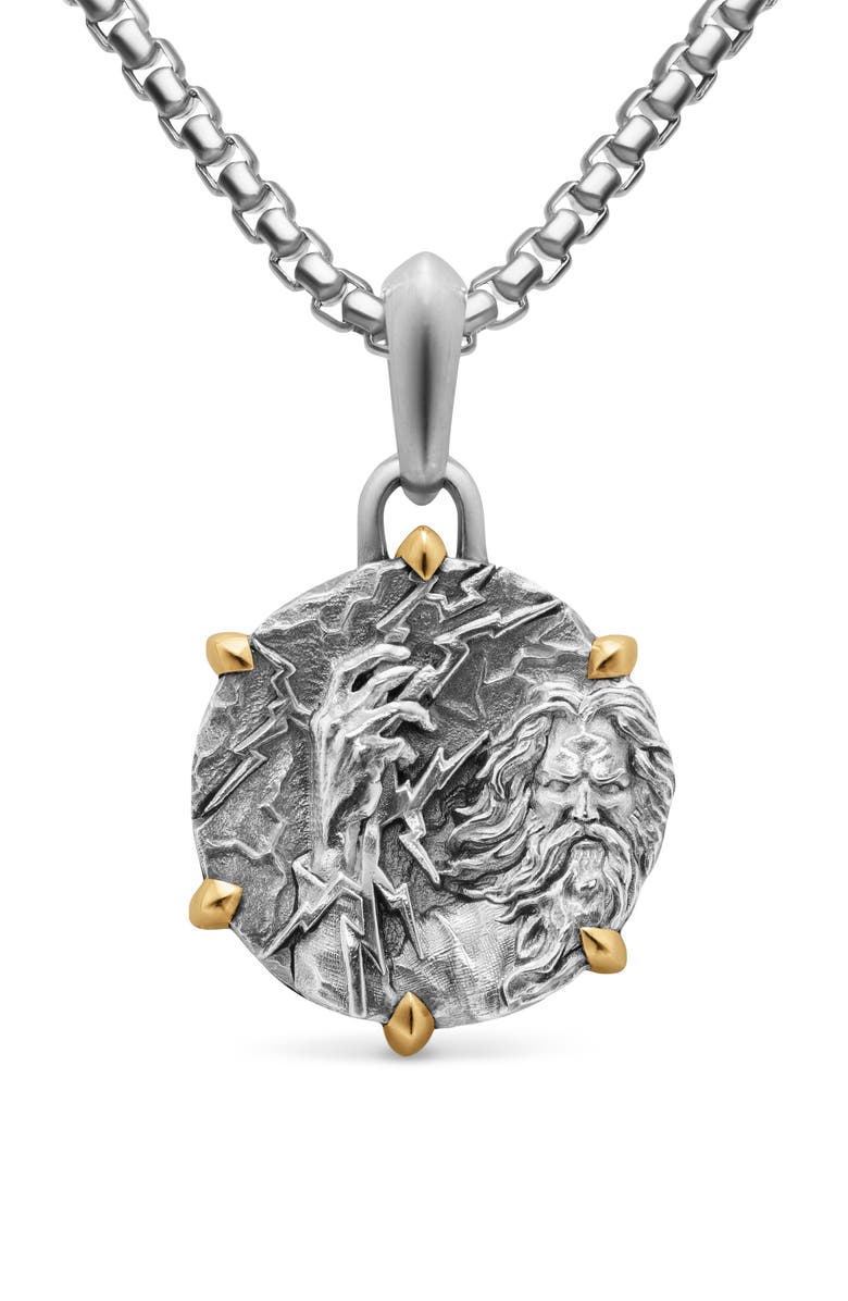 David Yurman Zeus Amulet Enhancer, Alternate, color, Silver