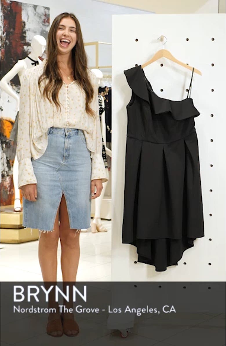 One-Shoulder Dip Midi Dress, sales video thumbnail