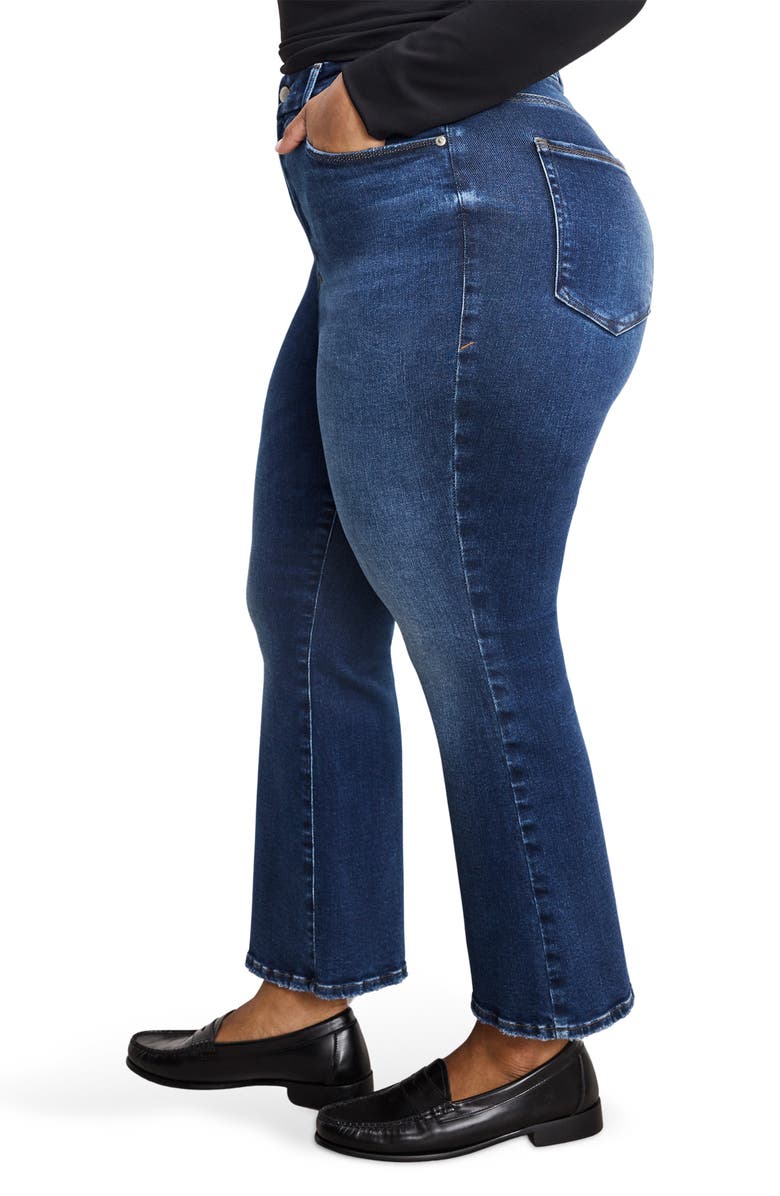 Good American Soft-Tech Good Crop Mini Bootcut Jeans, Alternate, color, Indigo1074