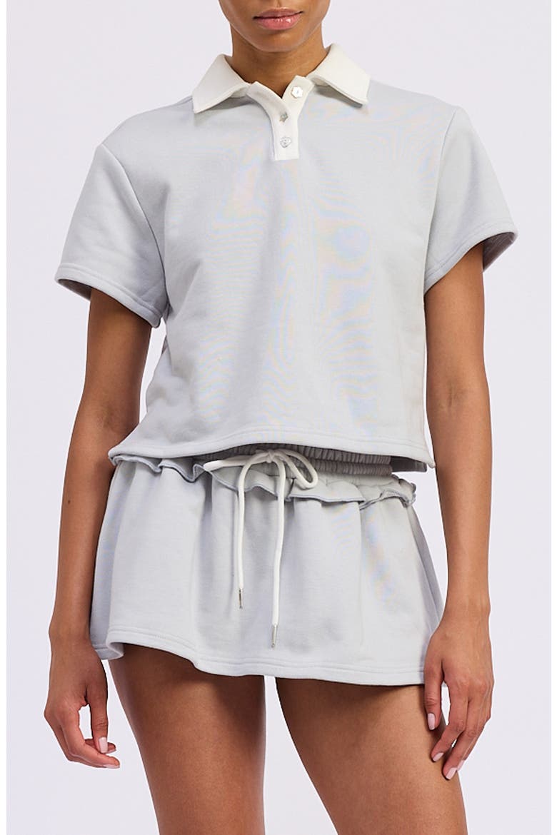 Rosalie Polo Shirt, Main, color, LIGHT BLUE WHITE
