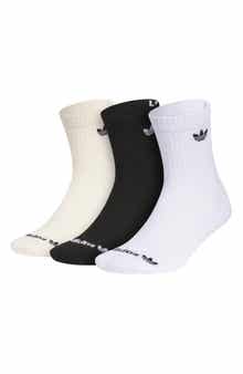 adidas Assorted 3-Pack Trefoil Performance Quarter Crew Socks