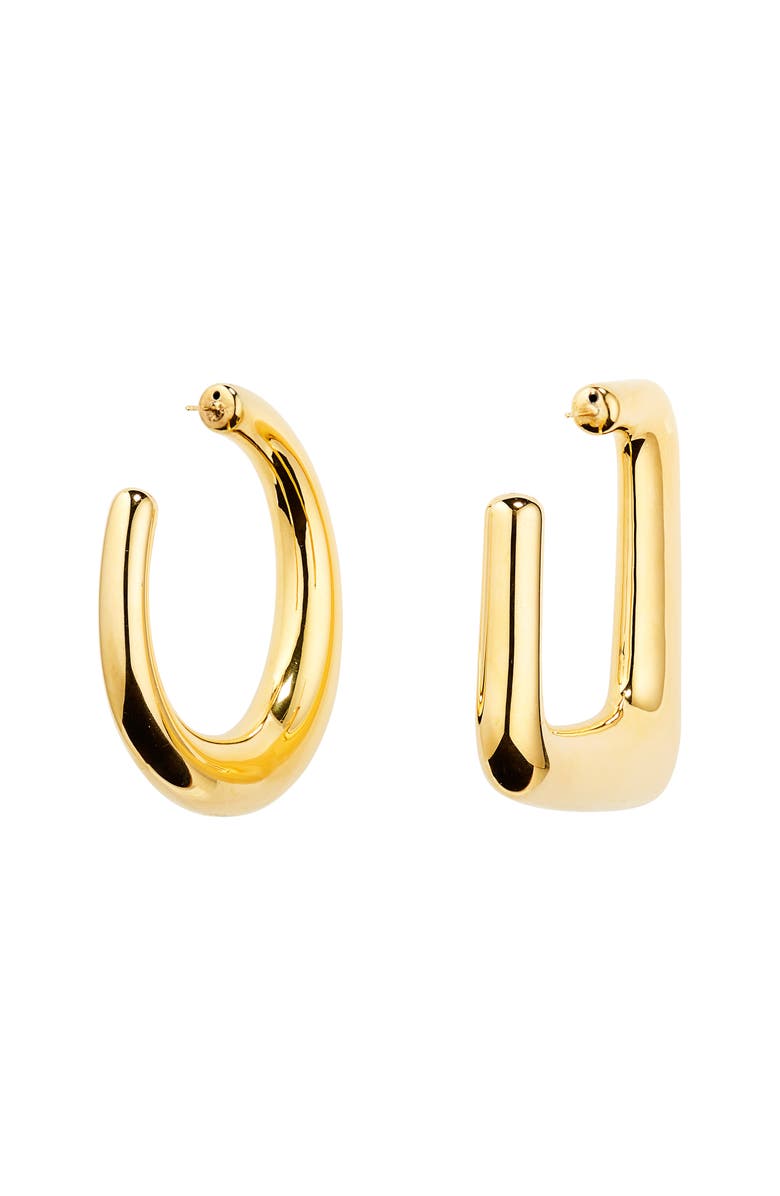 Jacquemus Les Grandes Créoles Ovalo Hoop Earrings, Alternate, color, 