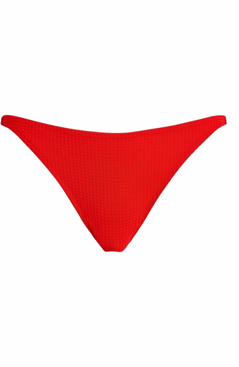 Vilebrequin Women's Jacquard Vichy Bikini Bottom, Alternate, color, Coquelicot