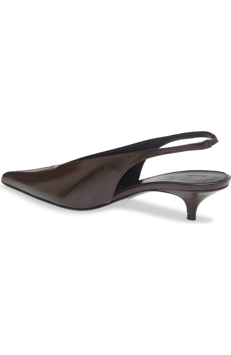 Proenza Schouler Slash Pointed Toe Slingback Pump, Alternate, color, Chocolate