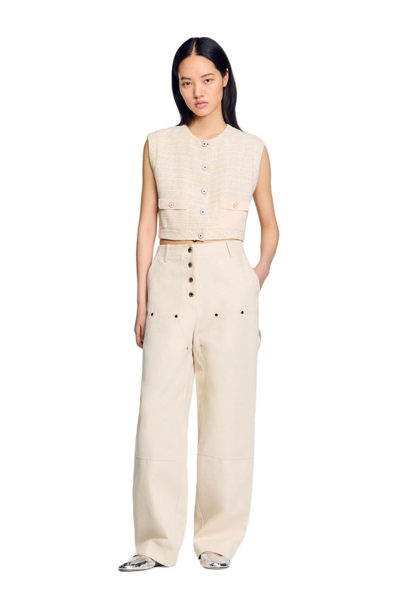 SANDRO Decorative tweed jacket, Alternate, color, 