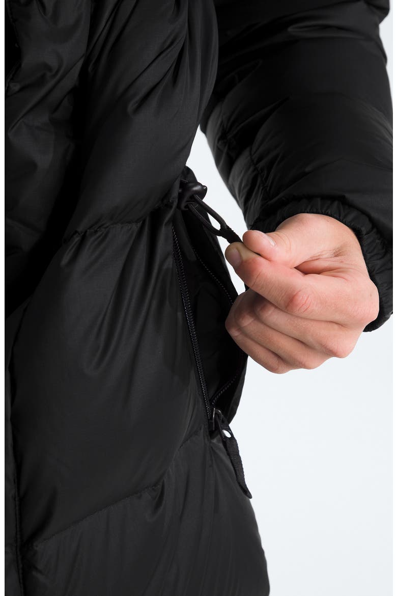 Kids' Retro 1996 Nuptse 700 Fill Power Down Packable Hooded Long Parka, Alternate, color, TNF BLACK/ TNF BLACK