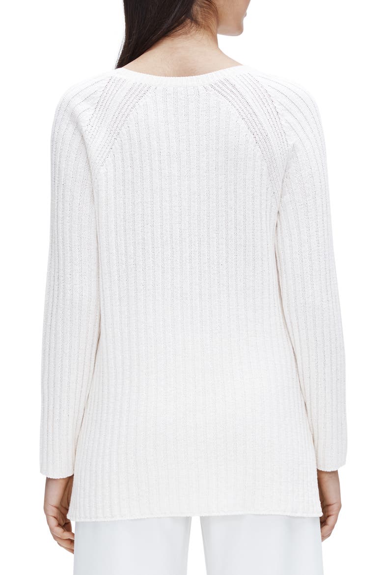 Round Neck Ribbed Pullover, Alternate, color, IVORY