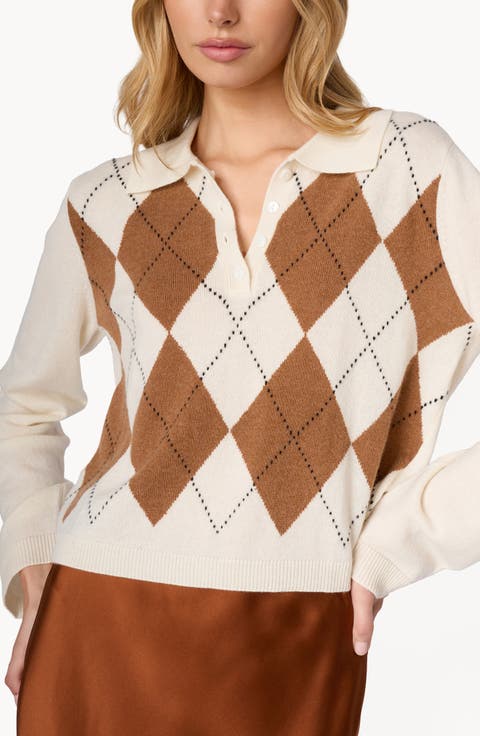 Morris Cropped Cashmere Polo Sweater