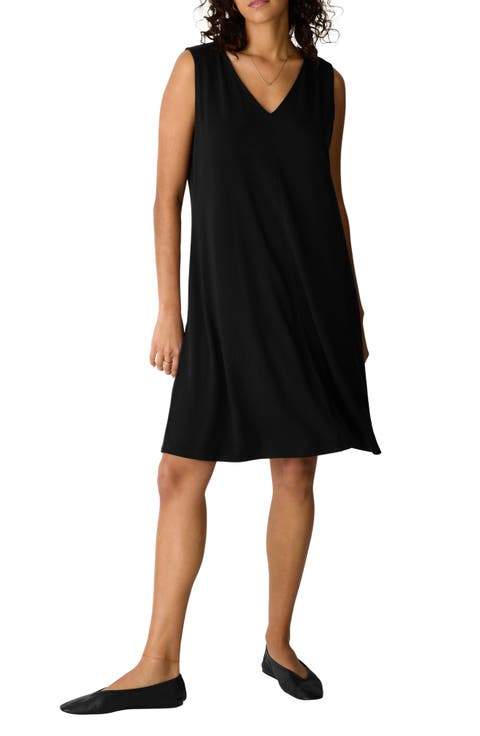 Sleeveless Jersey Shift Dress