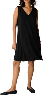 Eileen Fisher Sleeveless Jersey Shift Dress