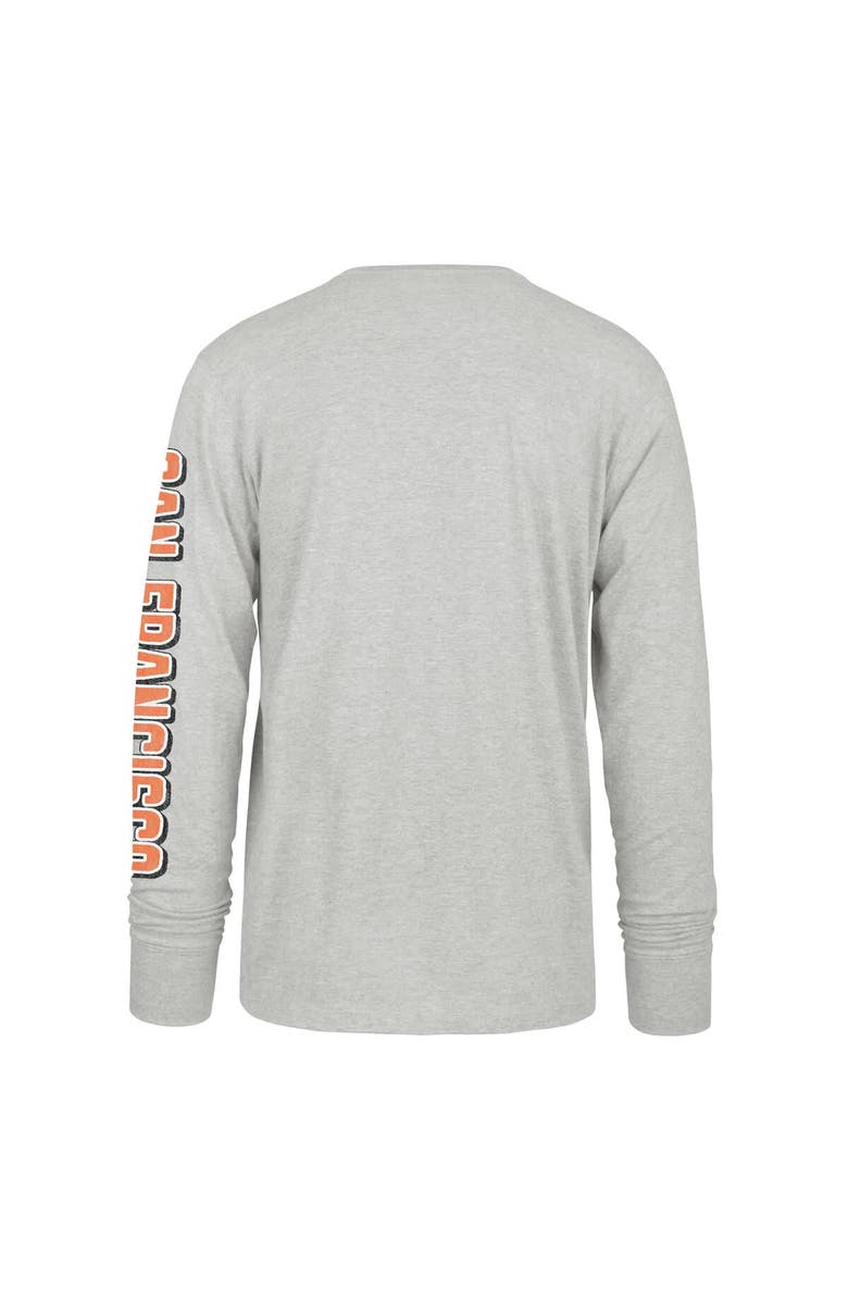 '47 Men's '47  Gray San Francisco Giants Big & Tall Distressed Franklin Long Sleeve T-Shirt, Alternate, color, Gray