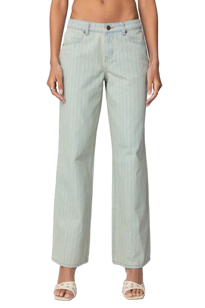 Lannah Textured Low Rise Wide Leg Jeans, Main, color, MIX