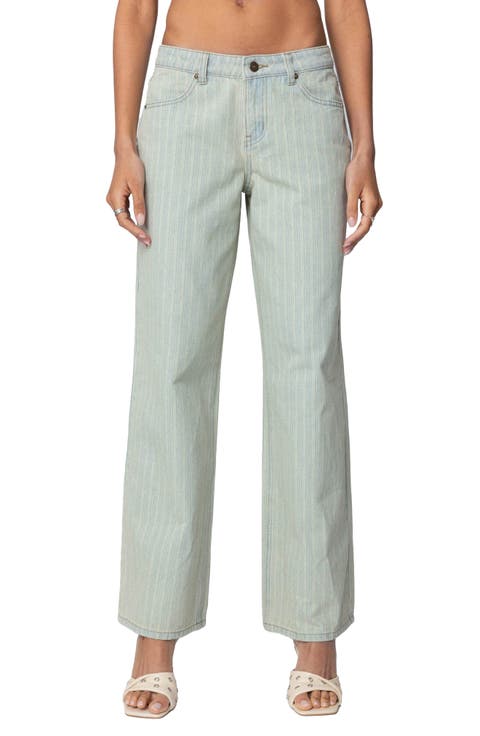 Lannah Textured Low Rise Wide Leg Jeans (Mix)