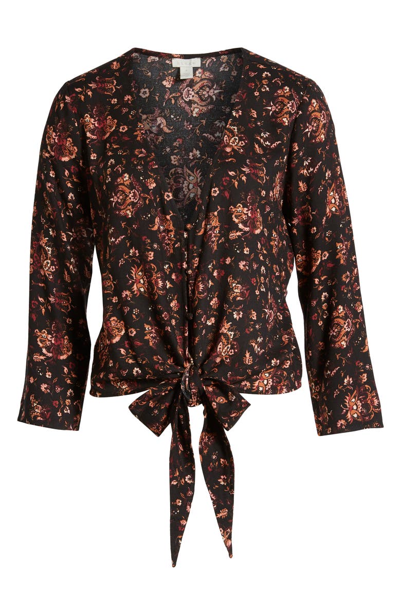 Hinge Tie Front Top, Alternate, color,