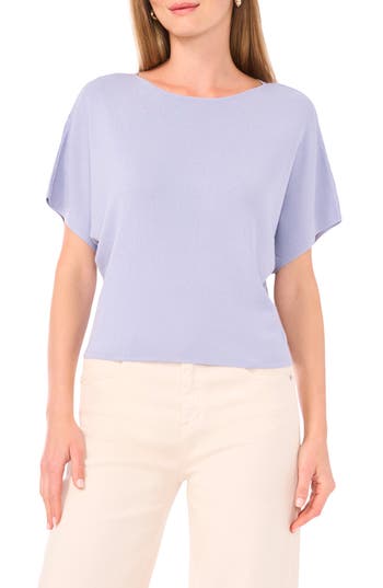 Halogen ® Short Sleeve Crop Sweater In Blue