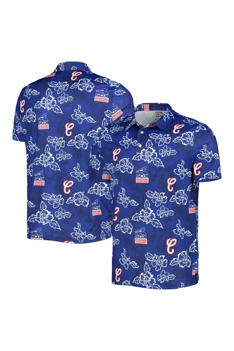 Men's Reyn Spooner Navy Chicago White Sox Cooperstown Collection Puamana Print Polo, Main, color, Navy