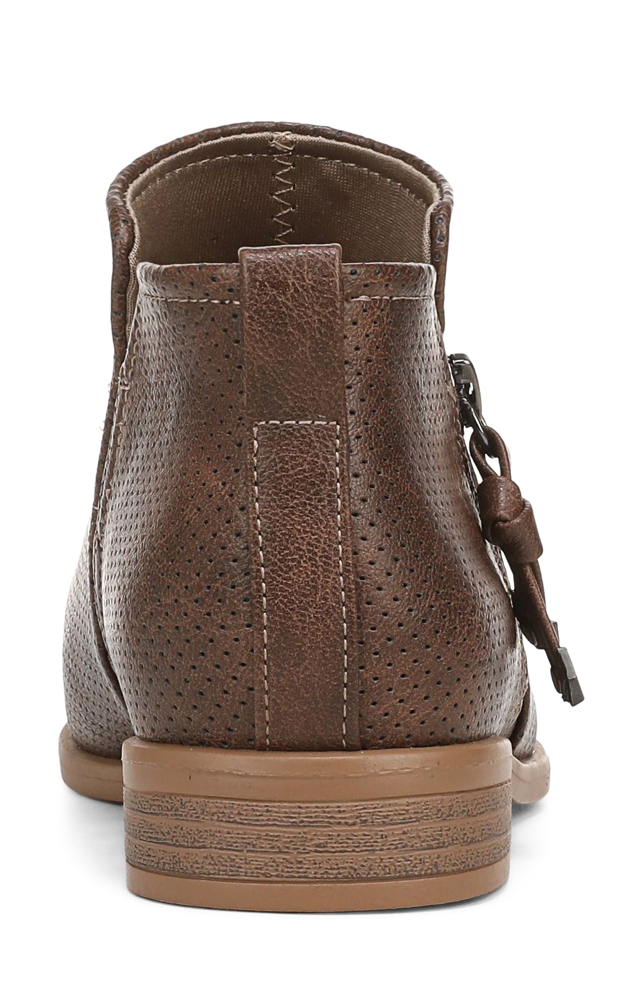 Reverie Faux Leather Bootie, Alternate, color, DARK BROWN FAUX LEATHER