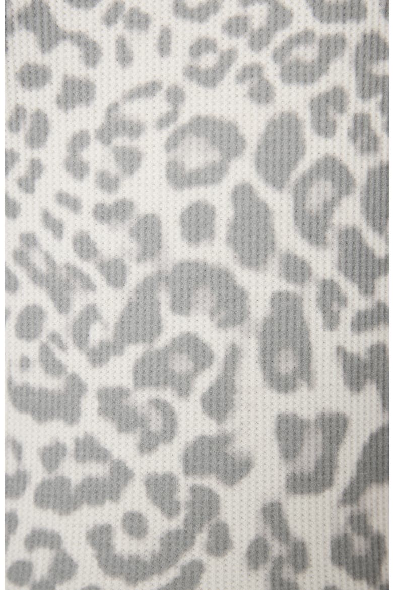 Print Waffle Knit Short Pajamas, Alternate, color, NATURAL