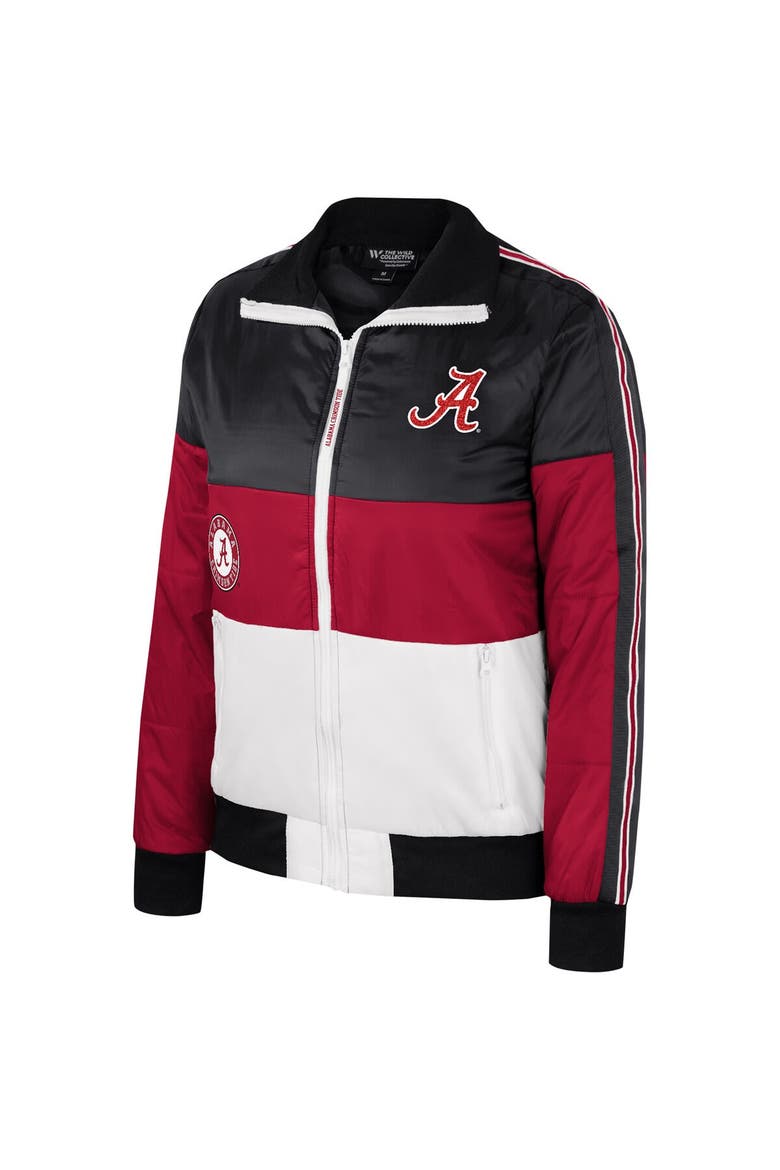 Women's The Wild Collective  Crimson Alabama Crimson Tide Color-Block Puffer Full-Zip Jacket, Alternate, color, Crimson
