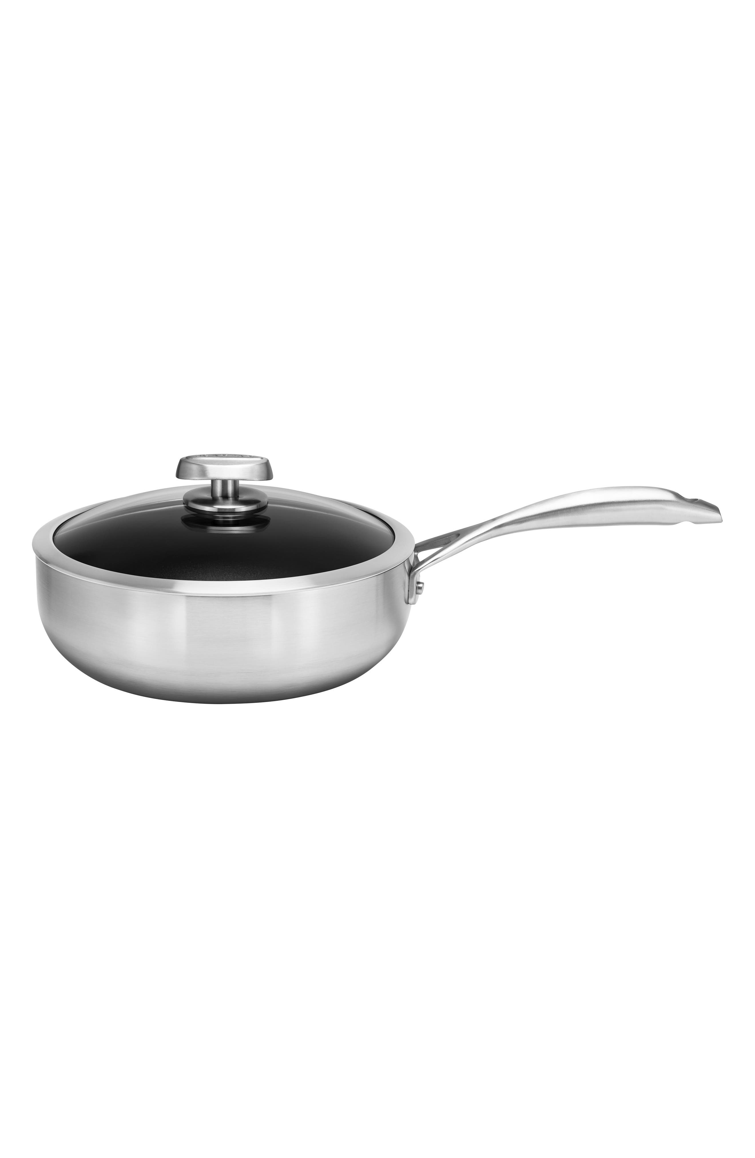 Scanpan Cs+ 4-quart Nonstick Sauté Pan With Lid In Silver