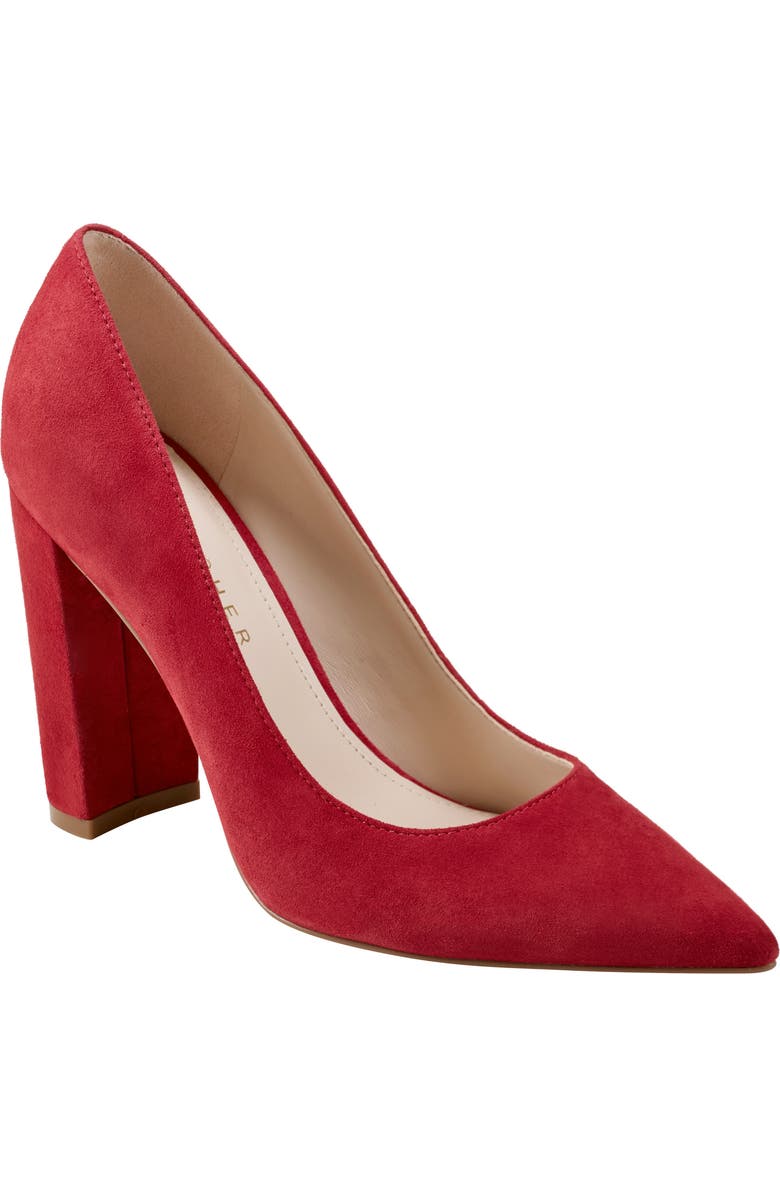 Marc Fisher LTD Abilene Pointed Toe Pump, Main, color, Medium Red