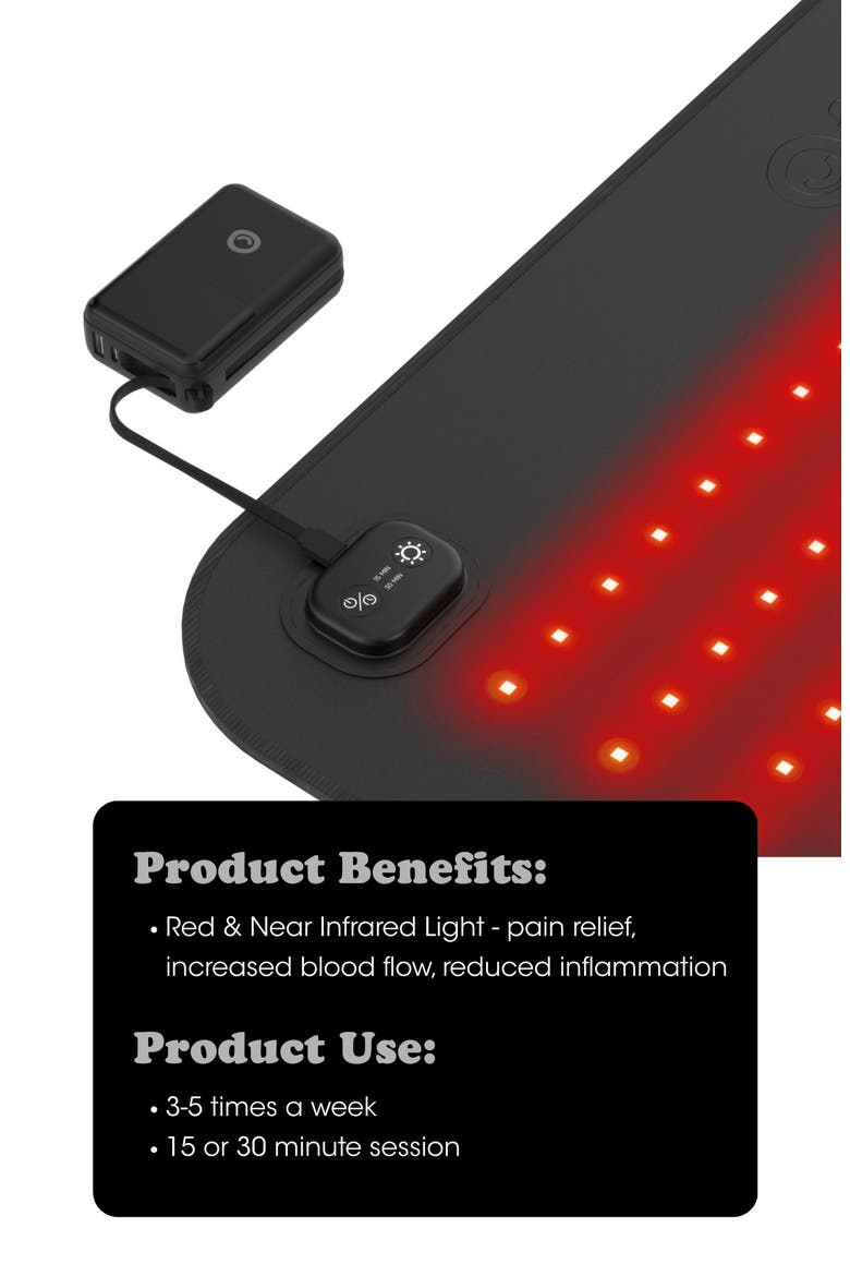 Full Body Red Light Mat, Alternate, color, BLACK