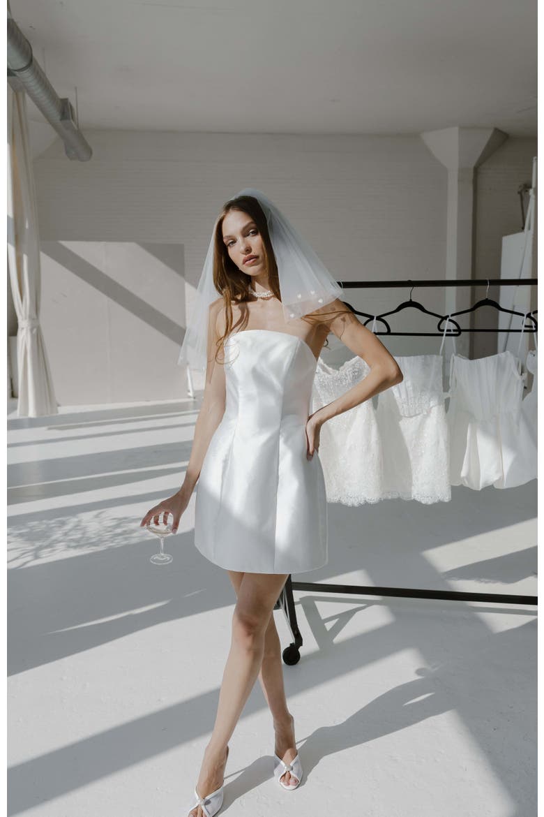 Bianca Mini Dress, Alternate, color, Ivory