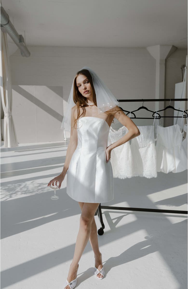 Untamed Petals Bianca Mini Dress, Alternate, color, Ivory