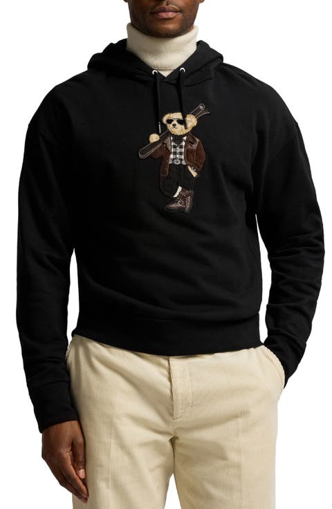 Felpa Bear Appliqué Cotton & Cashmere Hoodie