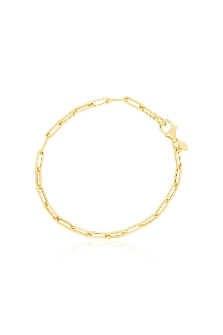 Large Paperclip Bracelet, Main, color, Yellow Gold