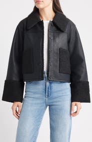 Rails Dria Faux Leather & Faux Shearling Jacket