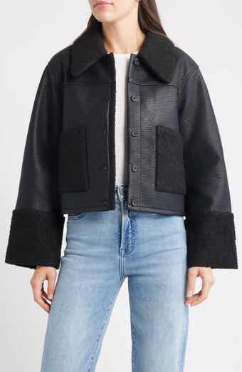 Dria Faux Leather & Faux Shearling Jacket