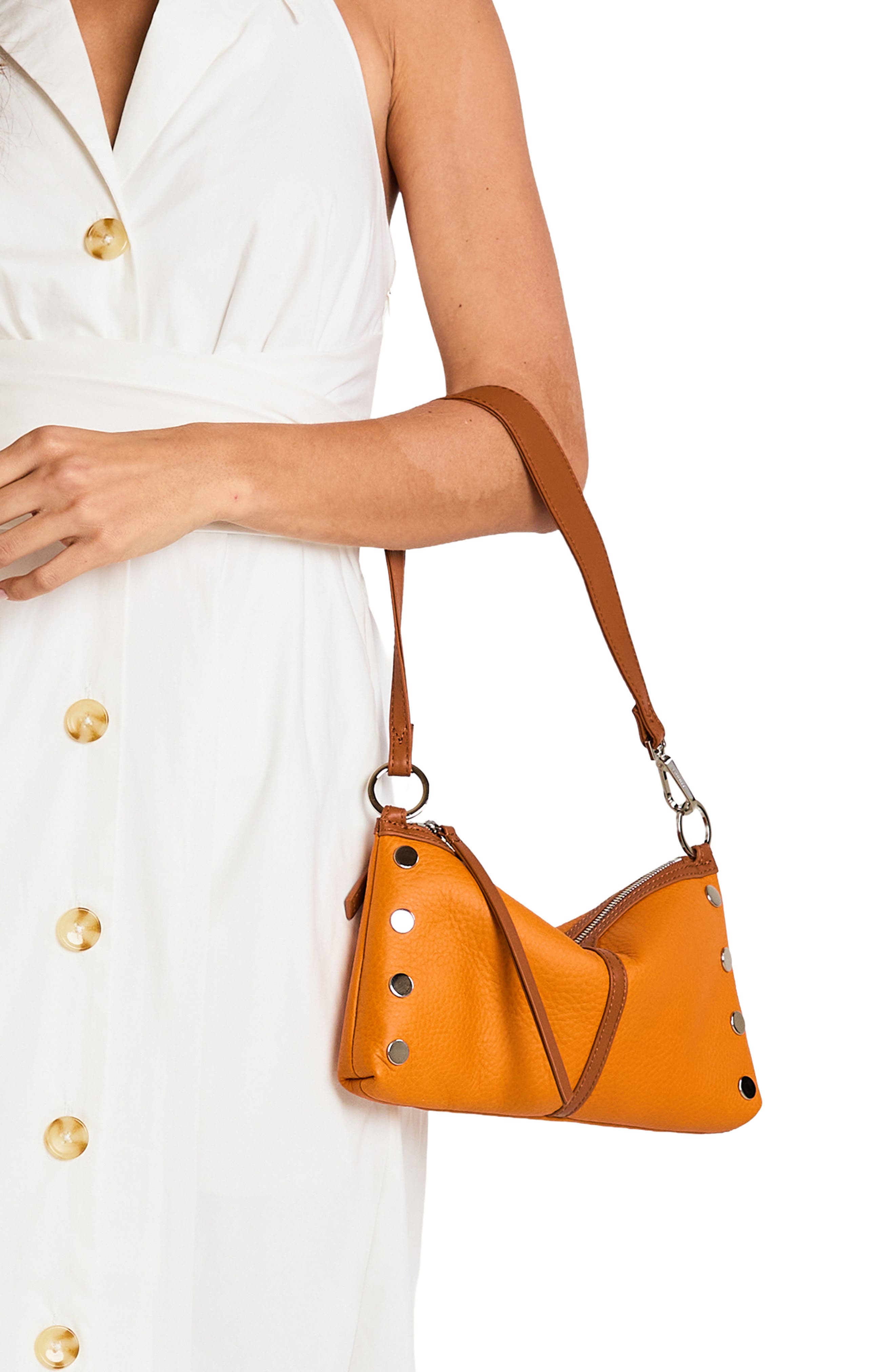 HAMMITT Kyle Shoulder Bag, Alternate, color, Tailored Tangerine/Silver