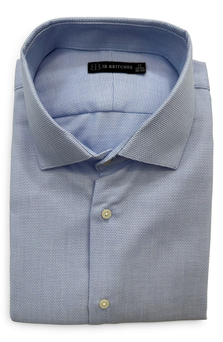 JB Britches Trim Fit Dress Shirt, Main, color, Blue