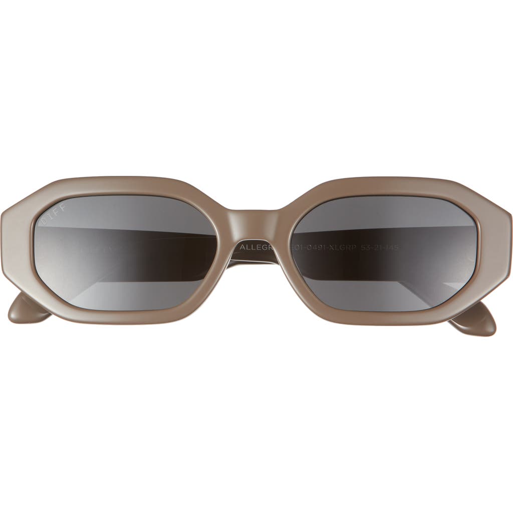 DIFF Allegra 53mm Polarized Rectangular Sunglasses in Grey  product