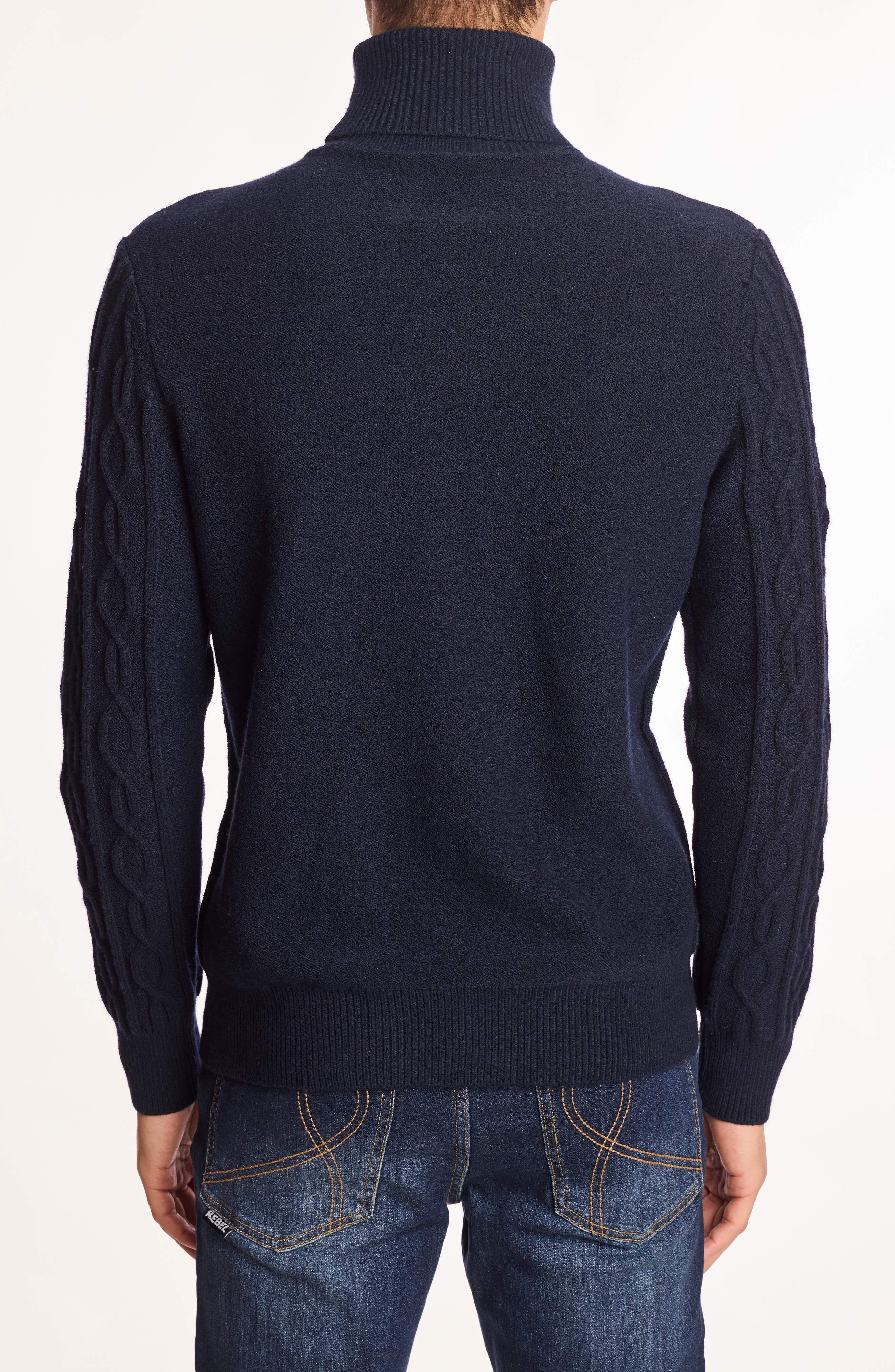 Cable Stitch Turtleneck Sweater - image 2