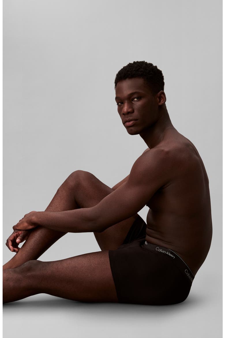 Icon Holiday Stretch Cotton Boxer Briefs, Alternate, color, BLACK