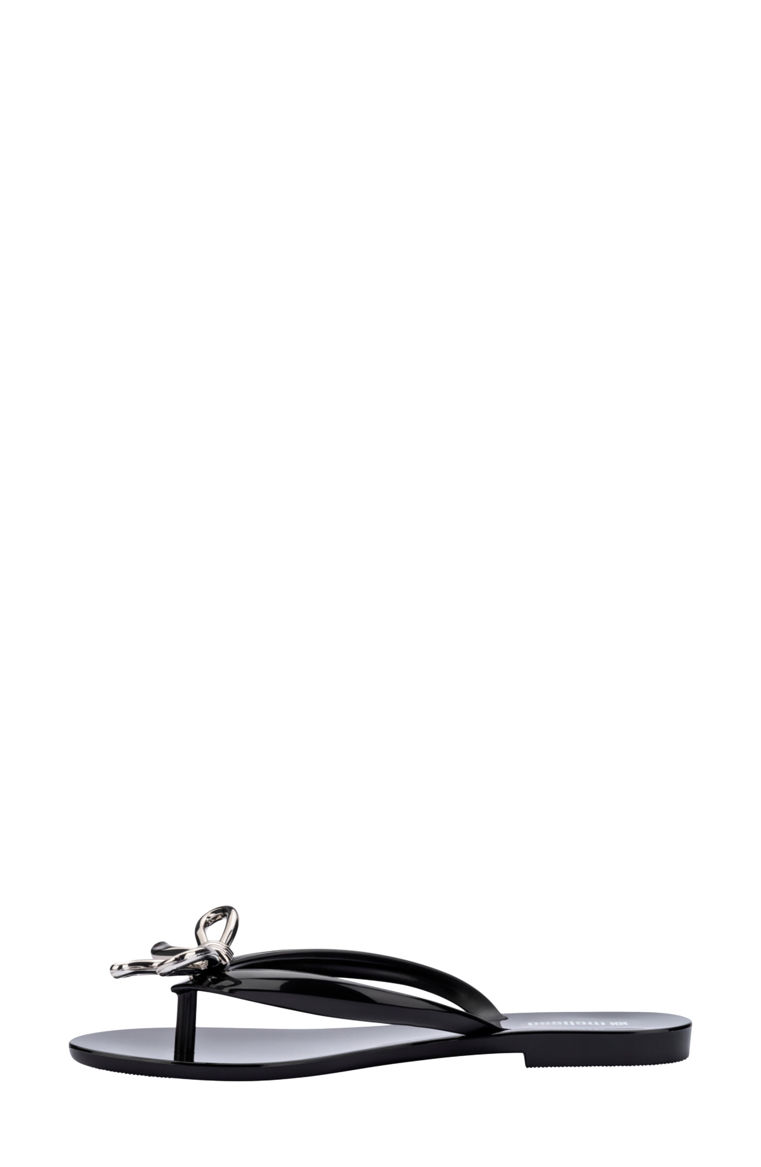 Melissa Harmonic Iris Flip Flop, Alternate, color, Black/Silver