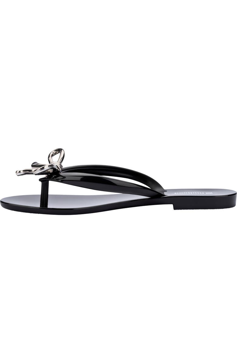 Melissa Harmonic Iris Flip Flop, Alternate, color, Black/Silver