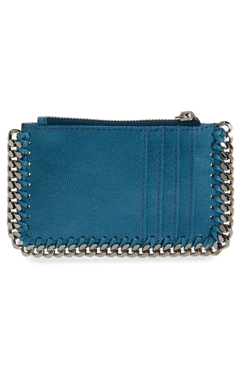 Stella McCartney 'Small Falabella' Faux Leather Zip Card Case, Alternate, color,